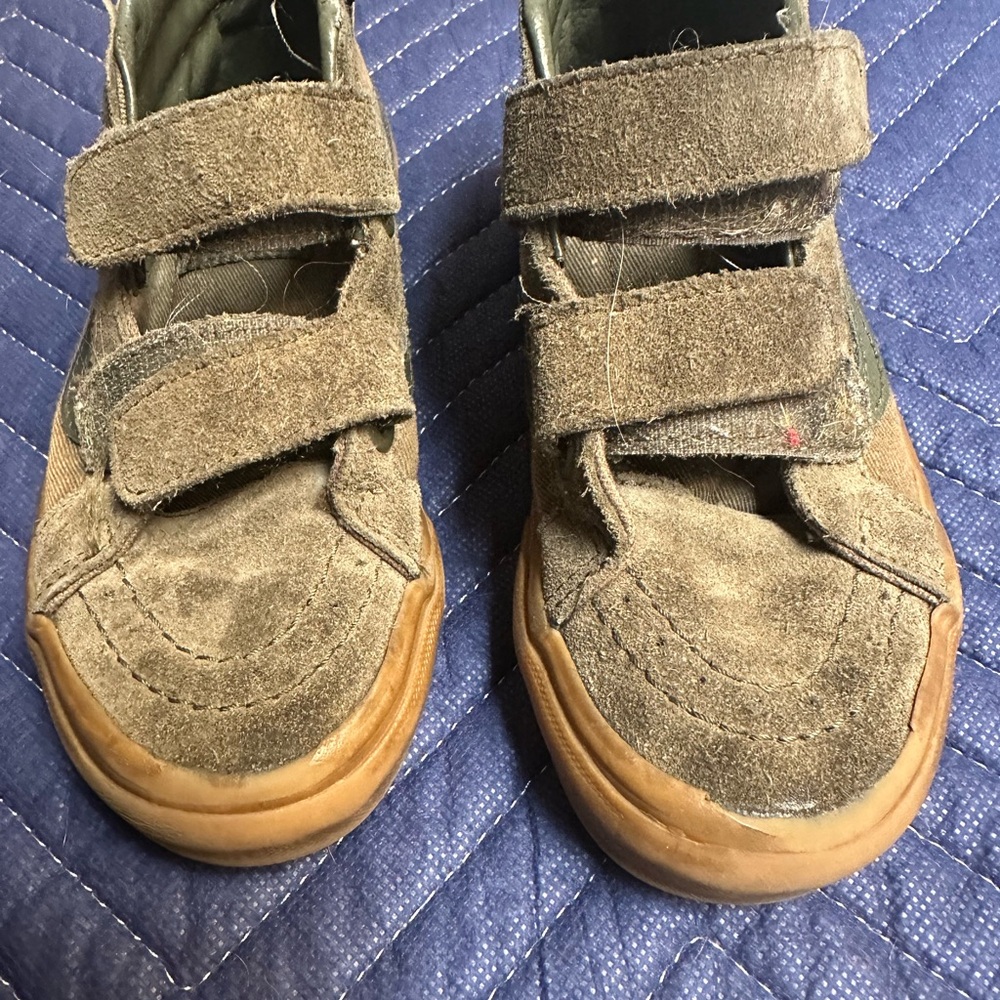 Vans velcro suede high tops